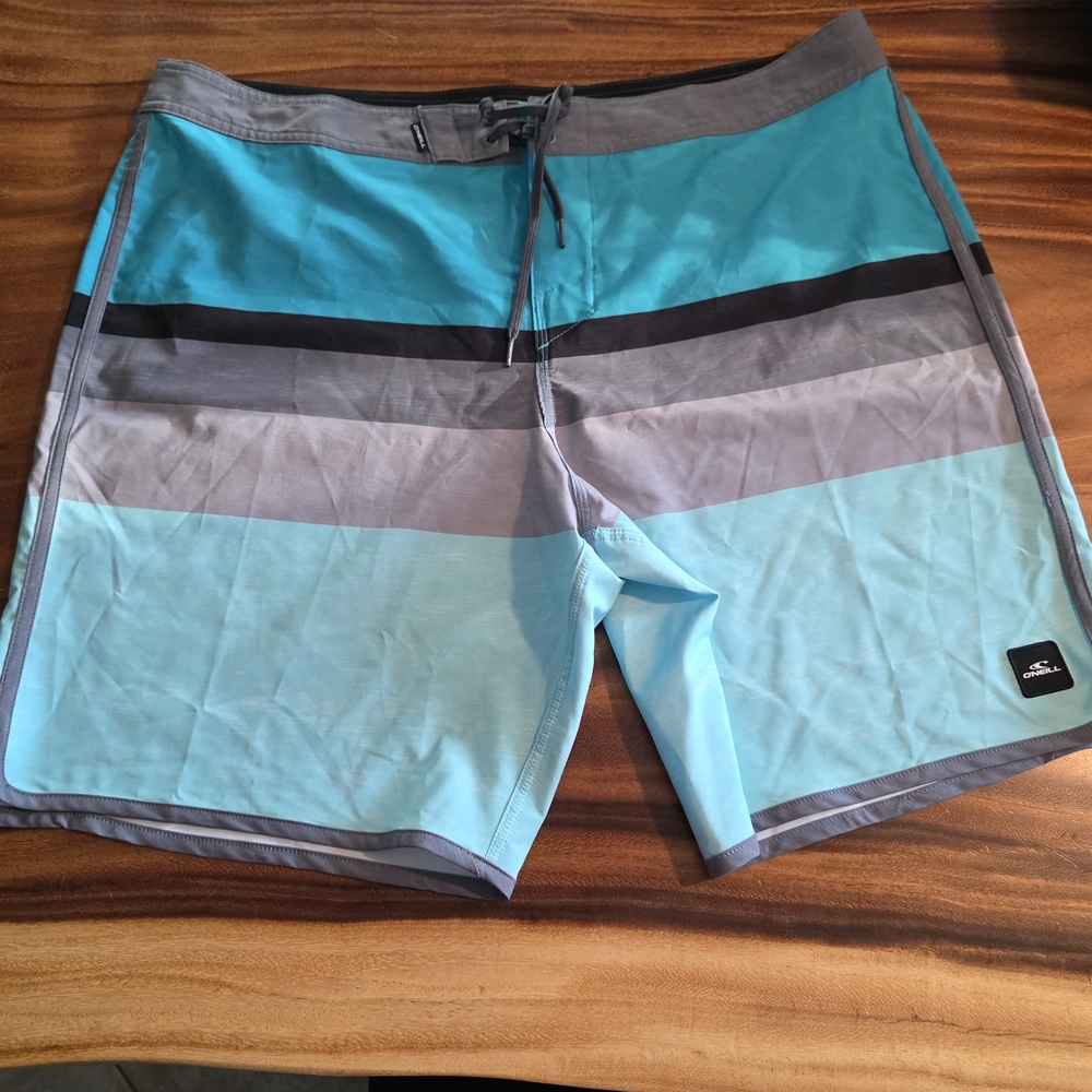 O'Neill Aqua and Gray Board Shorts